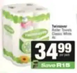 SuperSpar Twincover Roller Towels Classic White offer
