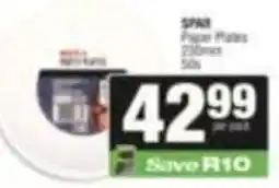 SuperSpar SPAR Paper Plates offer