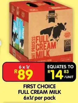 Shoprite First Choice Full Cream Milk offer