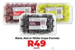 Food Lover's Market Black, Red or White Grape Punnets offer