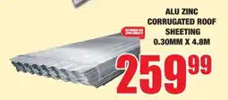 Boxer ALU ZINC CORRUGATED ROOF SHEETING 0.30MM X 4.8M offer