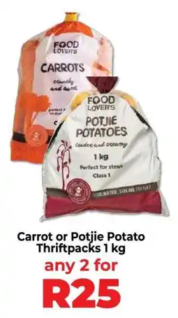 Food Lover's Market Carrot or Potjie Potato Thriftpacks 1 kg offer