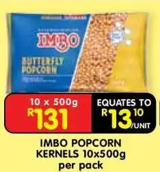 Shoprite IMBO POPCORN KERNELS 10x500g offer