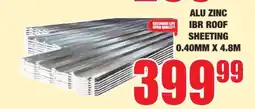Boxer ALU ZINC IBR ROOF SHEETING 0.40MM X 4.8M offer