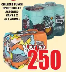 Boxer CHILLERS PUNCH SPIRIT COOLER ASSORTED CANS 2 X (6 X 440ML) offer