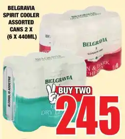 Boxer BELGRAVIA SPIRIT COOLER ASSORTED CANS 2 X (6 X 440ML) offer