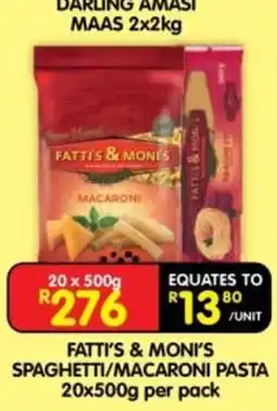 Shoprite FATTI'S & MONI'S SPAGHETTI/MACARONI PASTA offer