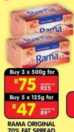 Shoprite RAMA ORIGINAL 70% FAT SPREAD offer