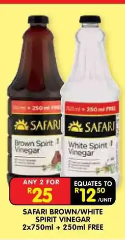 Shoprite SAFARI BROWN/WHITE SPIRIT VINEGAR offer