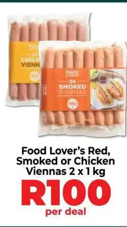Food Lover's Market Food Lover’s Red, Smoked or Chicken Viennas 2 x 1 kg offer