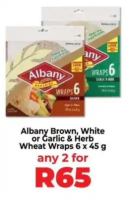 Food Lover's Market Albany Brown, White, or Garlic & Herb Wheat Wraps 6 x 45 g offer