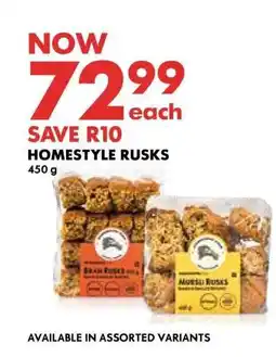 Woolworths HOMESTYLE RUSKS offer