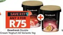 Checkers Dewfresh Double Cream Yoghurt offer