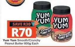 Checkers Yum Yum Smooth/Crunchy Peanut Butter offer