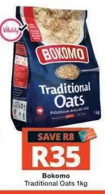 Checkers Bokomo Traditional Oats 1kg offer
