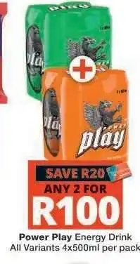 Checkers Power Play Energy Drink offer