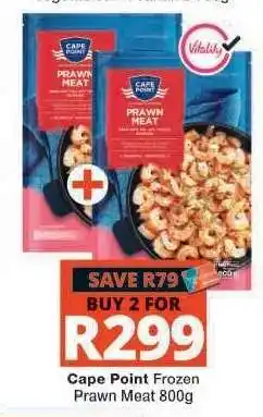 Checkers Cape Point Frozen Prawn Meat 800g offer