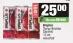 SuperSpar Bioplus Syrup Booster Sachets Assorted offer