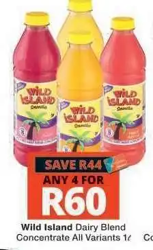 Checkers WILD ISLAND DAIRY BLEND CONCENTRATE offer