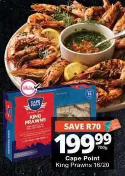 Checkers Cape Point King Prawns 16/20 offer