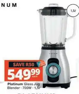 Checkers Platinum Glass Jug Blender offer