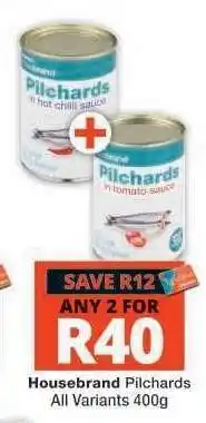 Checkers Housebrand Pilchards offer