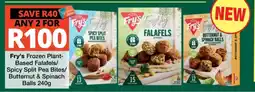 Checkers Fry's Frozen Plant-Based Falafels/Spicy Split Pea Bites/Butternut & Spinach Balls 240g offer