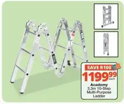 Checkers Academy 3.3m 10-Step Multi-Purpose Ladder offer