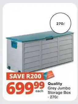 Checkers Quality Grey Jumbo Storage Box offer