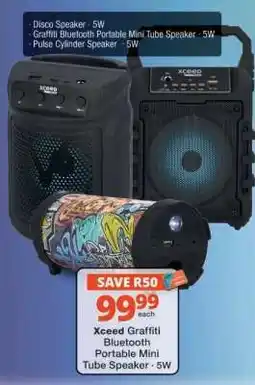 Checkers Xceed Graffiti Bluetooth Portable Mini Tube Speaker offer