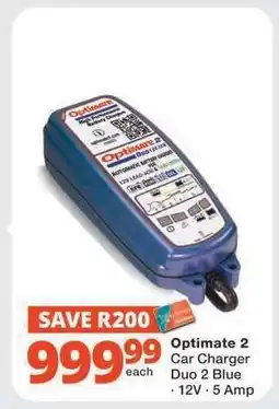 Checkers Optimate 2 Car Charger Duo 2 Blue offer