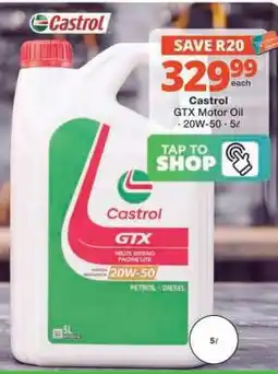 Checkers Castrol GTX Motor Oil offer