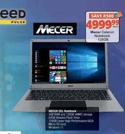 Checkers Mecer Celeron Notebook offer