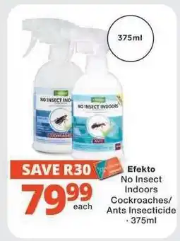 Checkers Efekto No Insect Indoors Cockroaches/Ants Insecticide offer