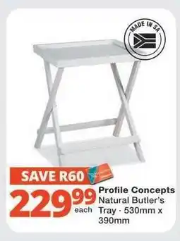 Checkers Profile Concepts Natural Butler’s Tray offer