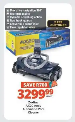 Checkers Zodiac AX20 Activ Automatic Pool Cleaner offer