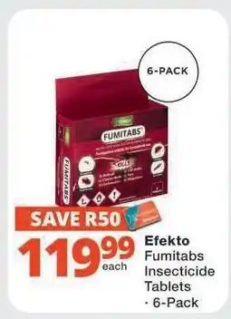 Checkers Efekto Fumitabs Insecticide Tablets offer