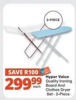 Checkers Hyper Value Quality Ironing Board and Clothes Dryer Set offer