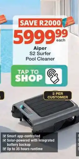 Checkers Aiper S2 Surfer Pool Cleaner offer