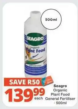 Checkers Seagro Organic Plant Food General Fertiliser offer
