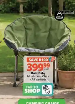 Checkers BushBaby Mushroom Chair offer
