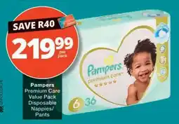 Checkers Pampers Premium Care Value Pack offer