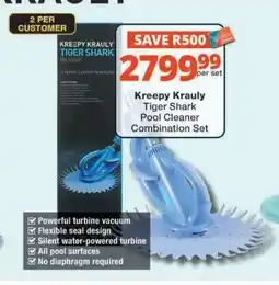 Checkers Kreepy Krauly Tiger Shark Pool Cleaner Combination Set offer