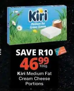 Checkers Kiri Medium Fat Cream Cheese Portions offer