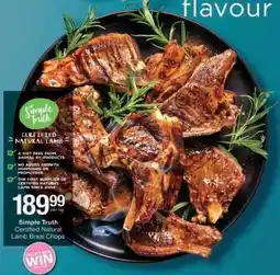 Checkers Simple Truth Certified Natural Lamb Braai Chops offer