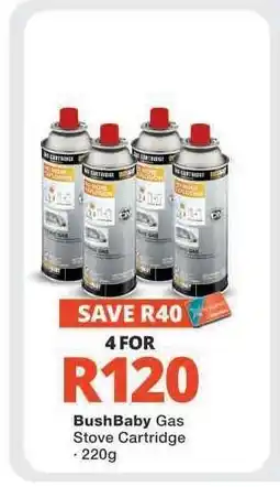 Checkers BushBaby Gas Stove Cartridge offer