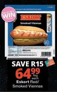 Checkers ESKORT RED/SMOKED VIENNAS offer