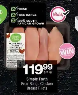 Checkers Simple Truth Free-Range Chicken Breast Fillets offer