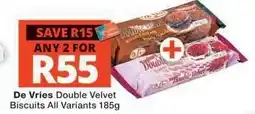 Checkers De Vries Double Velvet Biscuits offer