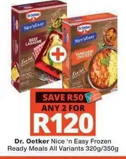 Checkers Dr. Oetker Nice 'n Easy Frozen Ready Meals offer